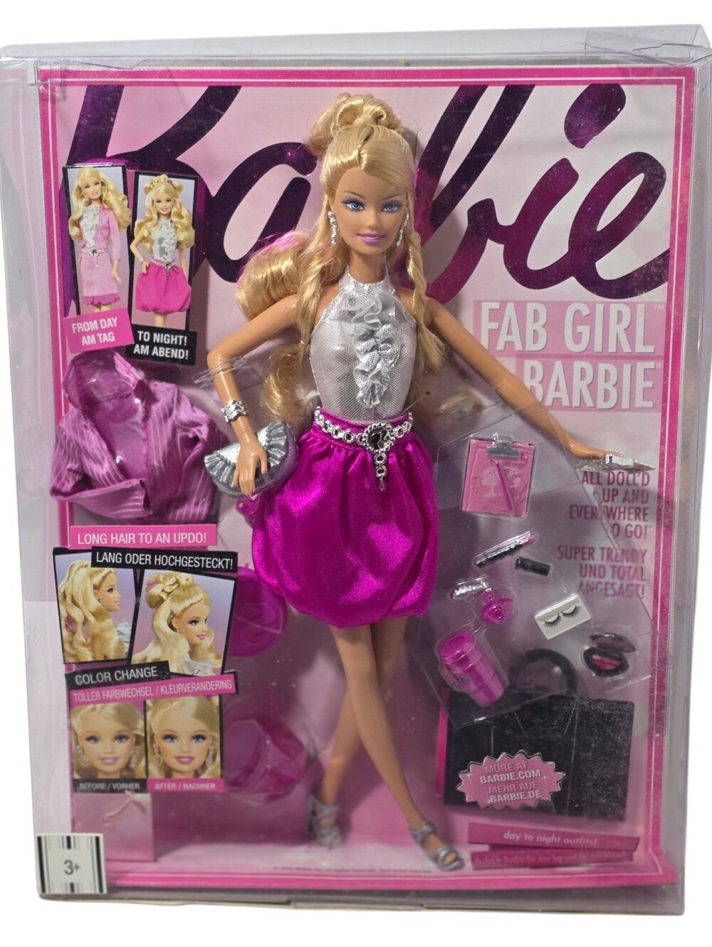 Barbie Fab Girl Doll - Pink & Silver Fashion Set